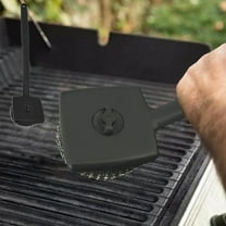 NIZELUK Long Handle Grill Cleaning Brush with Replaceable Scrubber Head for Barbecue and Oven Tools