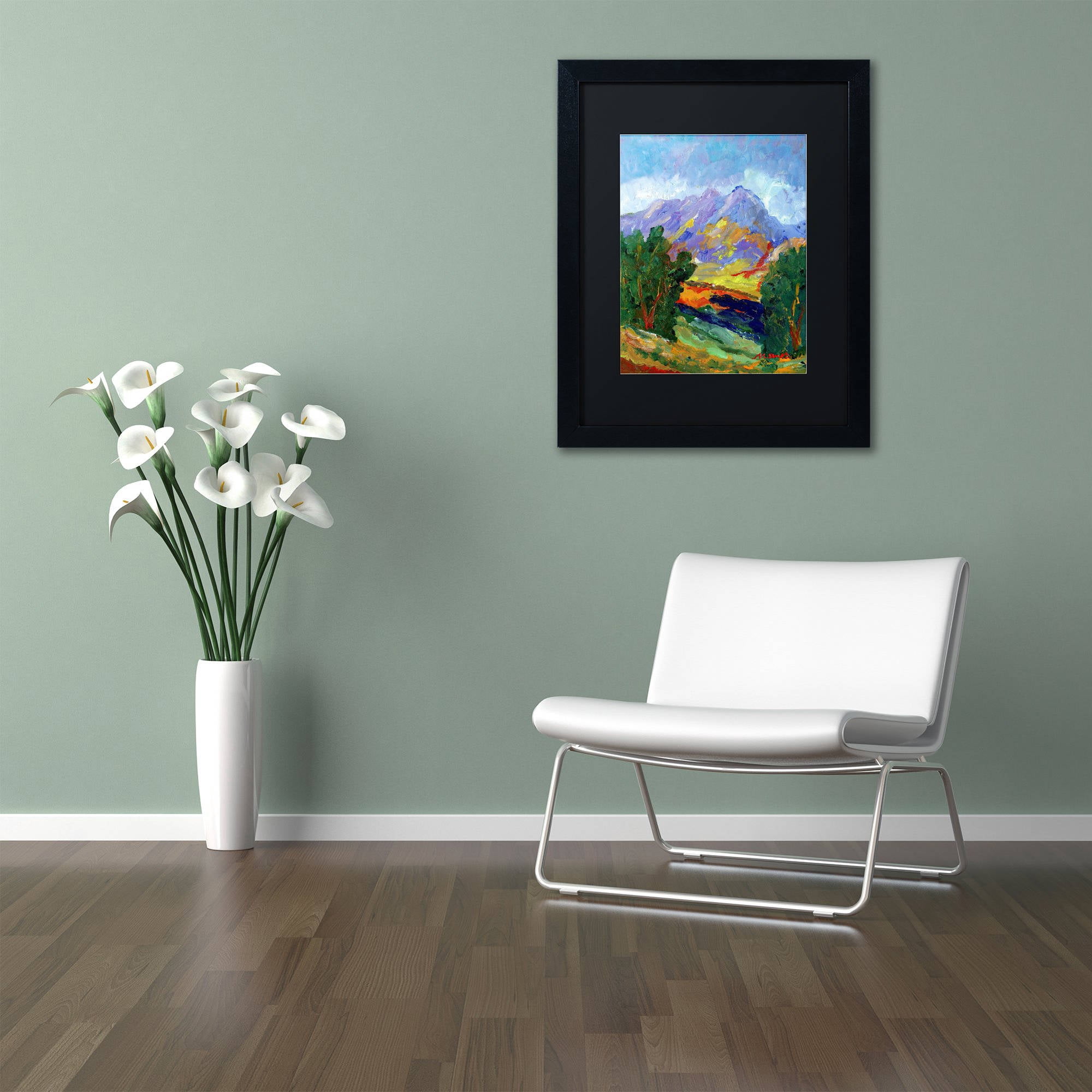 Trademark Fine Art "Autumn Amber California North" Canvas Art by Manor Shadian Black Matte, Black Frame