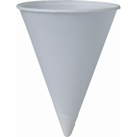 200 Piece Cup Company Cone Water Cups, Cold, Paper, White, 4 oz., Sold as 200 EA By