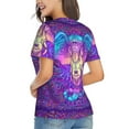 thumbnail image 3 of Vsdgher Elephant in Tribal Style Women Shirts V Neck Short Sleeve Tops T-Shirt Basic Tees, S to 3XLLarge, 3 of 5