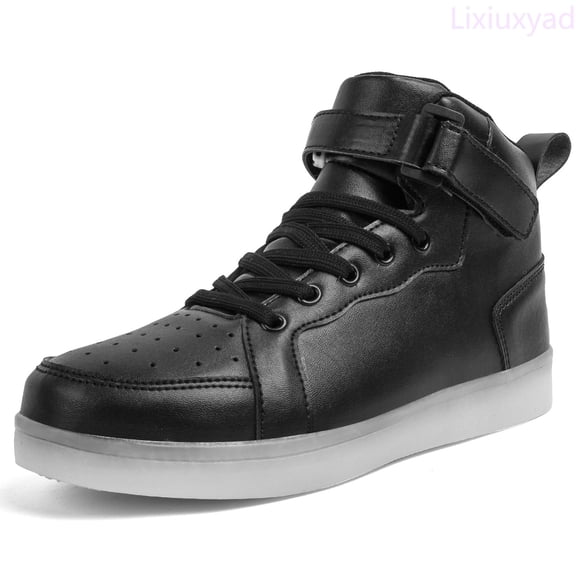 Lixiuxyad Unisex LED Light Shoes High Top Light Flashing Trainers USB Charging Shoes For Children Running Athletic Shoes Sizes 9.5(Little Kid 3.5-4 Years)