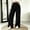 Black, variant on Womens Fleece Pants Wide Leg High Elastic Waist Split Solid Color Fashion Casual Comfy Trousers for Winter Red M