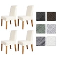 thumbnail image 1 of Amdohai Stretch Solid Diamond Lattice Dining Chair Cover Removable Washable Short, 1 of 7