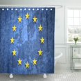 thumbnail image 1 of KSADK Blue Button European Union Flag Grange Yellow Color Country Cruft Day Effect Emblem Shower Curtain Bath Curtain 60x72 inch, 1 of 1