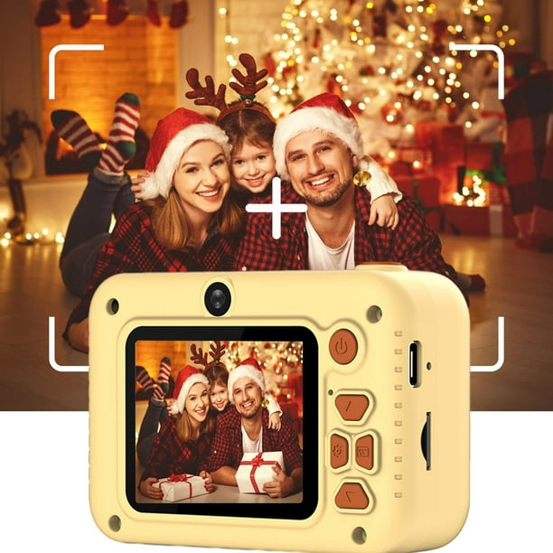 Cámara digital, regalo navideño para niños, alta definición, toma frontal y trasera, 2000 W, mini cámara de video de 2.0 pulgadas, puede tomar fotografías sin tarjeta, cámaras digitales