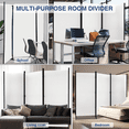 thumbnail image 6 of Grezjxc Three Panel Room Divider, 71"x 99" Thickened Fabric Partition for Bedroom, White, 6 of 6
