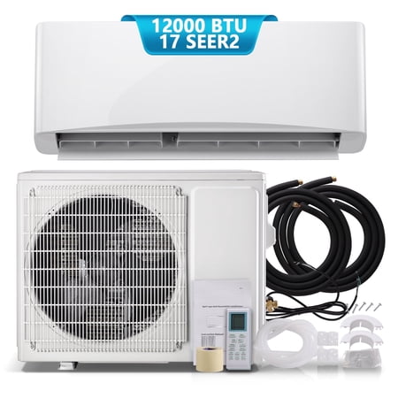 WANAI 12000 BTU 230V Mini Split Air Conditioner & Heat Pump System, 17 SEER2 Split Unit Ac Cool Up to 750 Sq.Ft with Installation Kit for Home, Office & Commercial Space