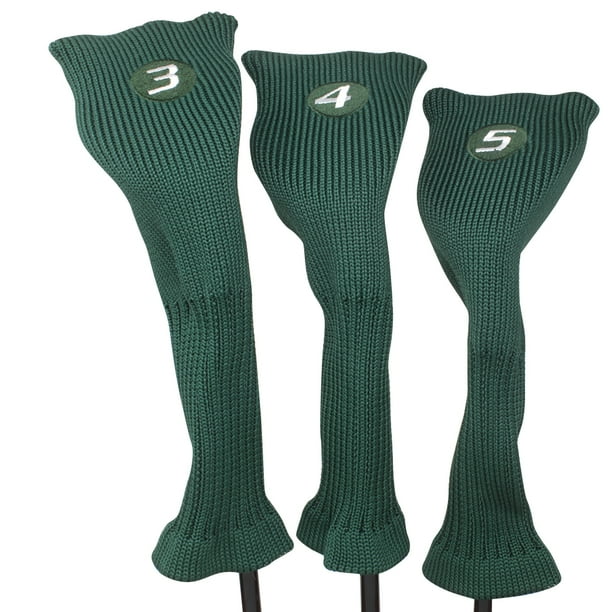 Majek All Hybrid Golf Club Green Headcover Set 35. Neoprene Acrylic
