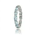 thumbnail image 2 of Blue Topaz Wedding Engagement Eternity Band Ring 925 Sterling Silver Gemstone Jewelry For Women Gift, 2 of 5