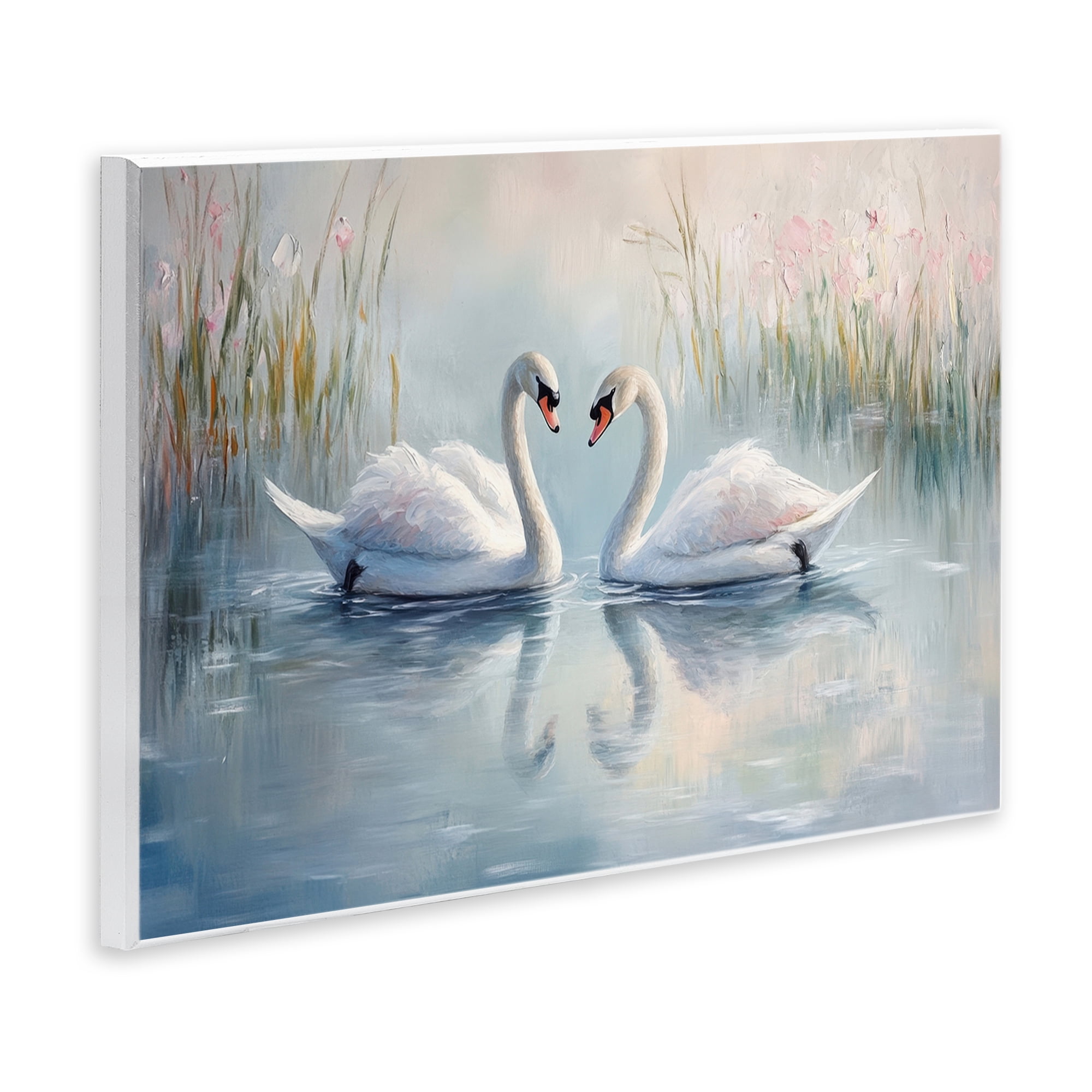 Stupell Industries Simple Swan Reflections Wall Plaque Art, design by Petal Prints Design