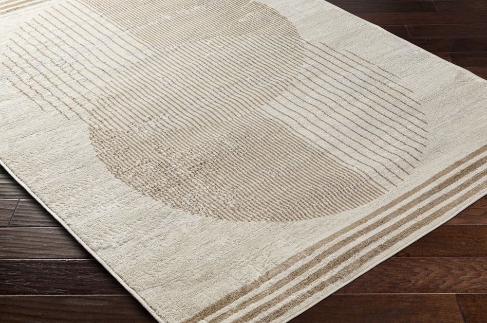 Livabliss Area Rugs for Living Room, 5x7 Floransa Modern Cream Rug, Bedroom Dining Room Home Decor Stain Resistant Carpet (5'3" x 7'1")