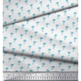 thumbnail image 2 of Soimoi Blue Poly Georgette Fabric Palm Tree Decor Fabric Printed Yard 52 Inch Wide, 2 of 5