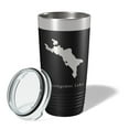 thumbnail image 2 of Caucomgomoc Lake Map Tumbler Travel Mug Insulated Laser Engraved Coffee Cup Maine 20 oz Black, 2 of 5
