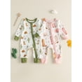 thumbnail image 4 of RUINIXCW Infant Baby Western Romper Long Sleeve Cowgirl Boots Print Fall Jumpsuit, 4 of 8