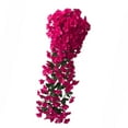 thumbnail image 2 of facefd Artificial Flower Garland Wall Hanging Simulation Floral Vine Home Office artificial Flower Rattan, Rose Red, 2 of 5