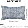 thumbnail image 4 of Blue Gray Grey Boho Lumbar Pillow Covers 12x20 Set of 2 Carpet Design Ethnic Bohemian Floral Pattern Decorative Throw Pillow Cases Outdoor Farmhouse Decoration for Sofa Couch Bed, 4 of 6