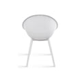 thumbnail image 6 of 2xhome Modern Perforated Egg-Shaped Dining Accent Chairs, Breathable Polka Dot Bowl Pod Pattern for Indoor or Outdoor Use, White, Set of 1, 1 piece, 6 of 6