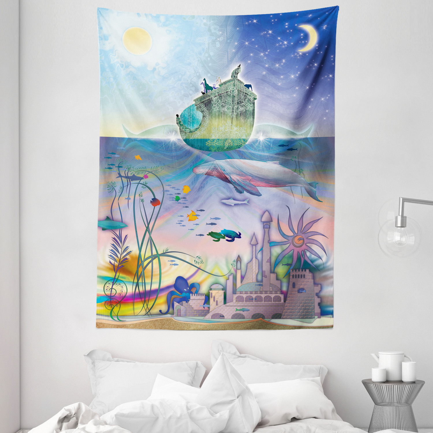 Coral Tapestry Wall Hanging Art Bedroom Dorm 2 Sizes Available Ambesonne
