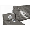 thumbnail image 6 of ZOYA Queen Size Bed in Gray, Made of Wood and Faux Leather, Equipped with Remote Massage & Bluetooth Speaker, 6 of 14