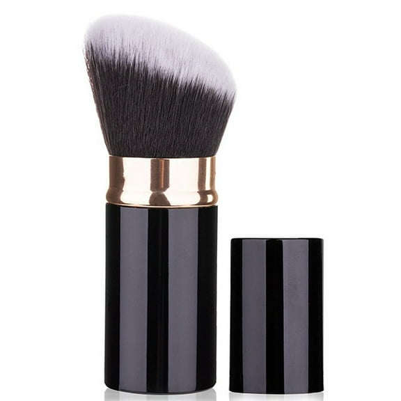 Retractable Foundation Makeup Brushes, Travel Flat head Brush Portable Foundation Brush with Cover-type:style1;