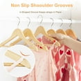 thumbnail image 5 of Cozymood Wooden Childrens Hangers Kids Hangers 20 Pack, Wood Baby Hangers, 360° Swivel Hook Non Slip Coat Hanger, Natural, 5 of 7