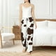 thumbnail image 4 of Balery Brown Cow Pantalones de pijama para mujer, pijamas ultraligeros, pantalones de estar por casa-Small, 4 of 6