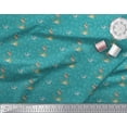 thumbnail image 2 of Soimoi Green Cotton Poplin Fabric Arrow & Reindeer Kids Print Fabric by the Yard 42 Inch Wide, 2 of 3