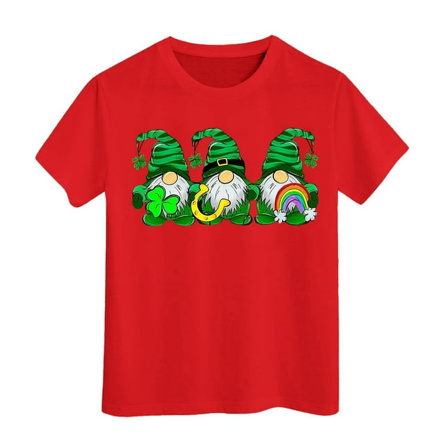 PMVFHDE Hauts d'Été pour Filles T-Shirts pour Fille Hauts Mignons Hauts Courts pour Fille Hauts de Sortie pour Fille T-Shirt à Manches Courtes pour Filles T-Shirt d'Été à Col Rond Coupe Décontractée T-Shirts Basiques Rouge,12-13 Ans