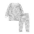 thumbnail image 3 of QEFJNO Funny Color Your Own Pjs DIY Birthday 2 Pcs Sleepwear for Little Kid Cotton Cozy Loungewear 2-7Y, 3 of 4