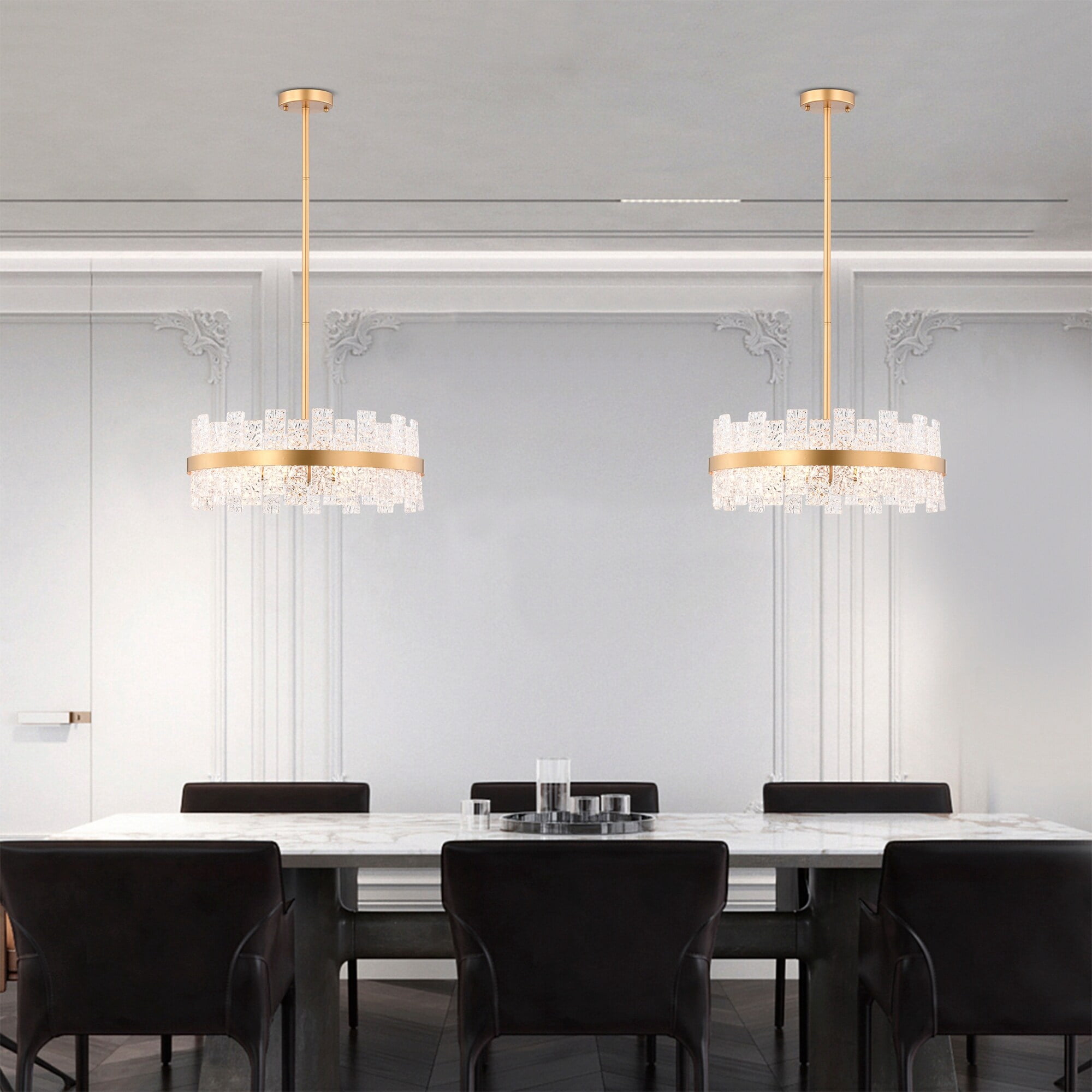 Ashling 20 in. 6-Light Indoor Matte Gold Finish Chandelier with Light Kit
