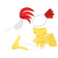 thumbnail image 4 of GOOHOCHY 1 juego de disfraz de pollito de Pascua, garra de pollito, cola de pollito, diadema de cresta de gallo, accesorios de disfraz, 4 of 7