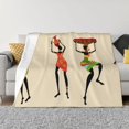 thumbnail image 1 of Fotbe African Women Manta de Franela con Estampado, Manta Ultrasuave para Cama, Sofá, Auto, Hipoalergénica y Antibolitas-80"x60", 1 of 6