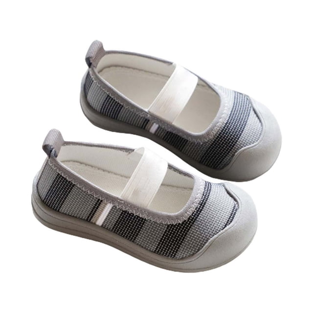 HBFAGFB Toddler Shoes Baby Girls Color Block Breathable Soft Soled Sandals Daily Wear Grey Size 30