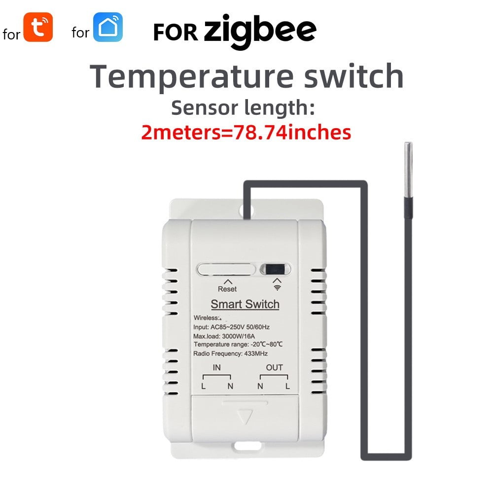 Wireless Temperature and Humidity Sensor for Tuya and For Zigbee Devices