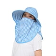 thumbnail image 3 of LRen Women's Summer Sun Hat for Outdoor Activities Breathable Cycling Cap Fashionable Wide Brim Sunscreen Hat Blue, 3 of 4