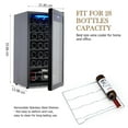 thumbnail image 5 of Seetaras 14/18/28/155/177 Bottle Wine Fridge, Freestanding Compressor Wine Cooler Refrigerator, with 41～64°F TouchScreen Digital Temperature Control, for Home, Office, Hotel, Bar Etc., 5 of 6