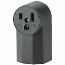 The Eaton WD1252 2-Pole 3-Wire 50-Amp 125-Volt Surface Mount Power Receptacle, Black,Original Version,Small