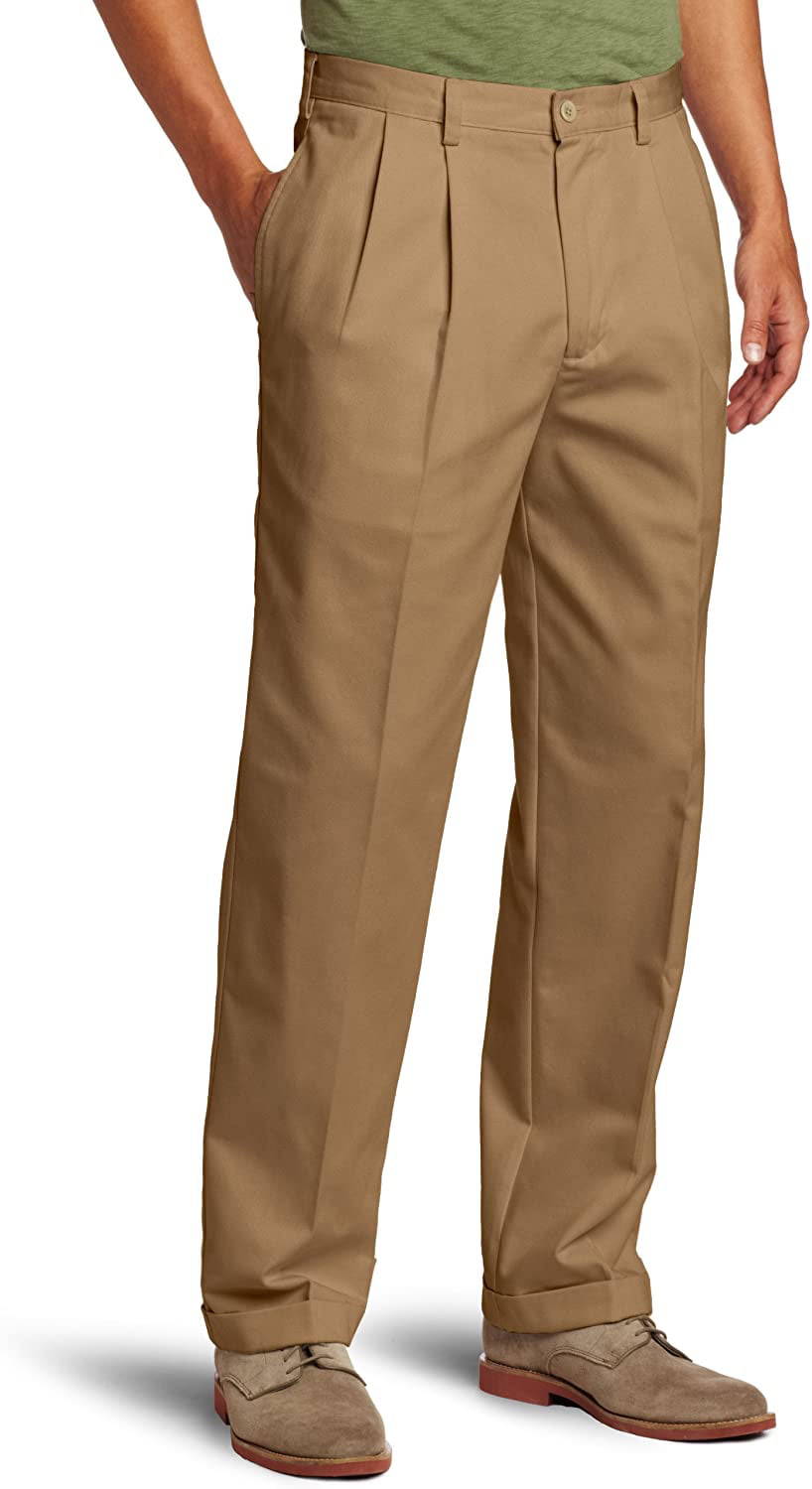 Download IZOD - Mens Pants 38x32 Cuffed Pleated American Chinos ...