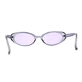 thumbnail image 4 of SA106 Womens Simple Classical Oval Thin Plastic Sunglasses Slate Purple, 4 of 4