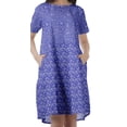 thumbnail image 3 of Moomaya Robes à Manches Courtes pour Femmes, Encolure Dégagée, Robes Imprimées avec Poches, 3 of 4