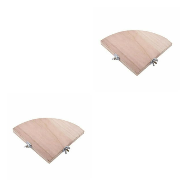 Baohd Bird Platforms Fan Shape Birds Cage Perches Perch Stand Rack Toy for Parrot Small Animals Exercise Toys Supply 10*10cm 2Set
