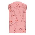 thumbnail image 4 of Womens T-shirts Sleeveless Round Neck Floral Printed Casual Tank Top Pink XXXL, 4 of 5