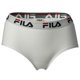 thumbnail image 4 of FILA Women's Hipster - 4 paquetes de calzoncillos, cintura con logotipo, algodón elástico, unicolor Blanco/Negro/Gris/Marino L (Large), 4 of 7
