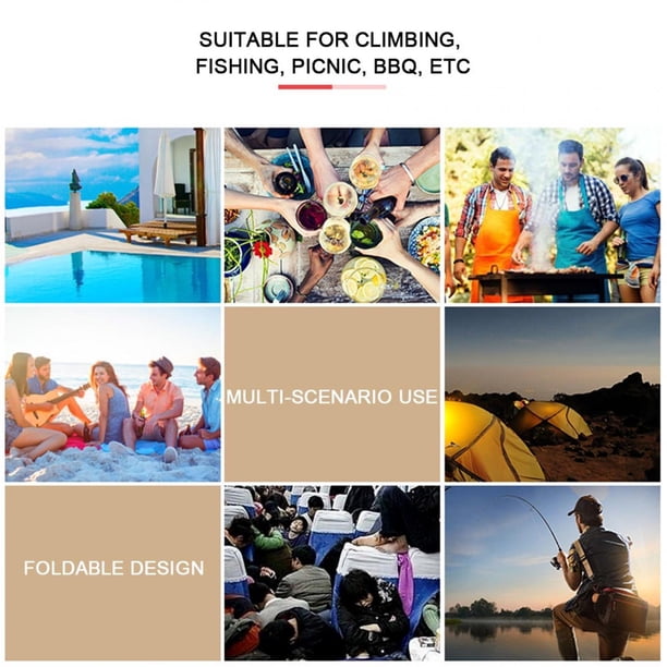 Taburete De Acamping, Taburete Plegable Portátil Con Bolsa De Almacenamiento, Silla Multifunción Plegable Para Camping, Caza, Pesca, Para Exteriores, Jardinería, Playa, Playa,