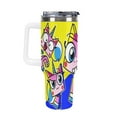 thumbnail image 4 of Cute Unikitty Car Cup Tumbler with Handle & Straw 40 Oz Cupholder Water Bottle Insulated Stainless Steel Cup, 4 of 8