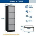 thumbnail image 4 of STANI 4 Drawers Vertical File Cabinets - 17.8" Deep Lockable Filing Cabinet - Metal Storage Cabinets for Home Office to Hanging Files Letter/Legal/F4/A4 Size, 4 of 9