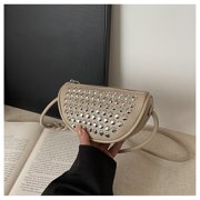 Aellinatey Elegant Studded Underarm Bags for Women Shoulder Bag Travel Satchel Purse