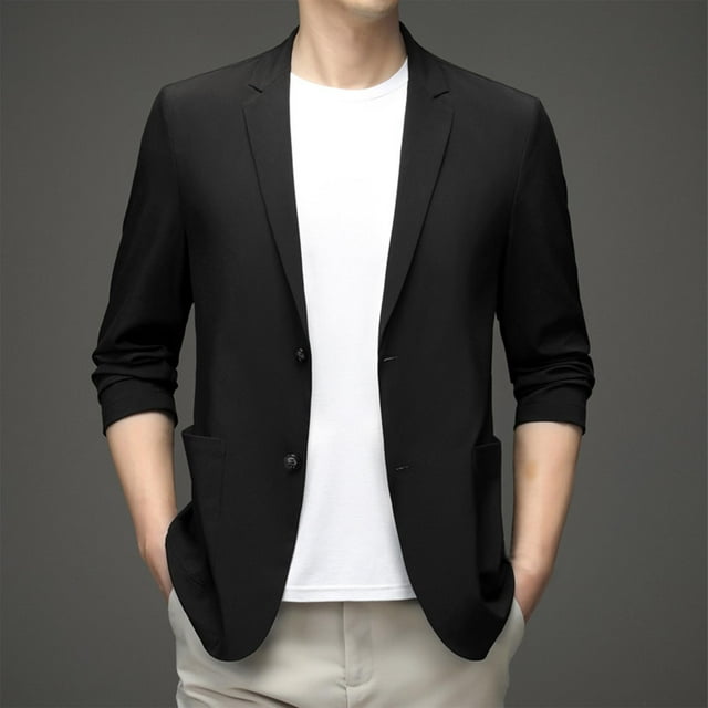 Chaqueta de traje para hombre Traje de chaqueta para hombre, elegante 2 botones para hombre Abrigos deportivos y traje de chaqueta, abrigos de traje , negro Negro M Salvador Dali chaqueta de traje