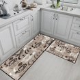 thumbnail image 3 of Coffee Home Kitchen Rugs and Mats Non Skid Washable Set of 2, Cute Doodle Kitchen Mats for Floor, Chocolate Cafe Kitchen Runner Rug, Brown Kitchen Decor, 3 of 6