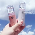 thumbnail image 3 of Portable Adorable Face Mist Sprayer 30ml Mini Humidifier Camping Personal Atomizer Button Operation Nebulizer Beauty Supplies Type 2 Pink, 3 of 7
